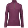 RJ Classics Women's Logan Zip Tech Shirt - Amaranth Heather