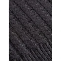 EQL Women's Brittany Cable Knit V-Neck Sweater - Black -Horse Rider Wear 694381 800 800