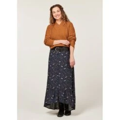 EQL Women's Brittany Cable Knit V-Neck Sweater - Spice -Horse Rider Wear 694398 800 800