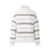 EQL Women's Railway Stripe Sweater - Soft White/Black