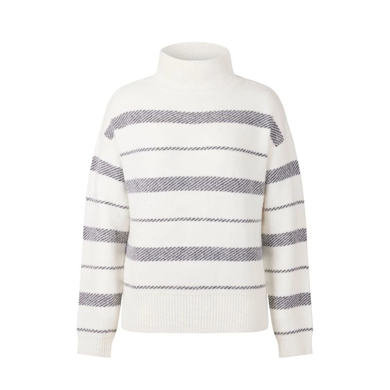 EQL Women's Railway Stripe Sweater - Soft White/Black 1 EQL Women's Railway Stripe Sweater - Soft White/Black