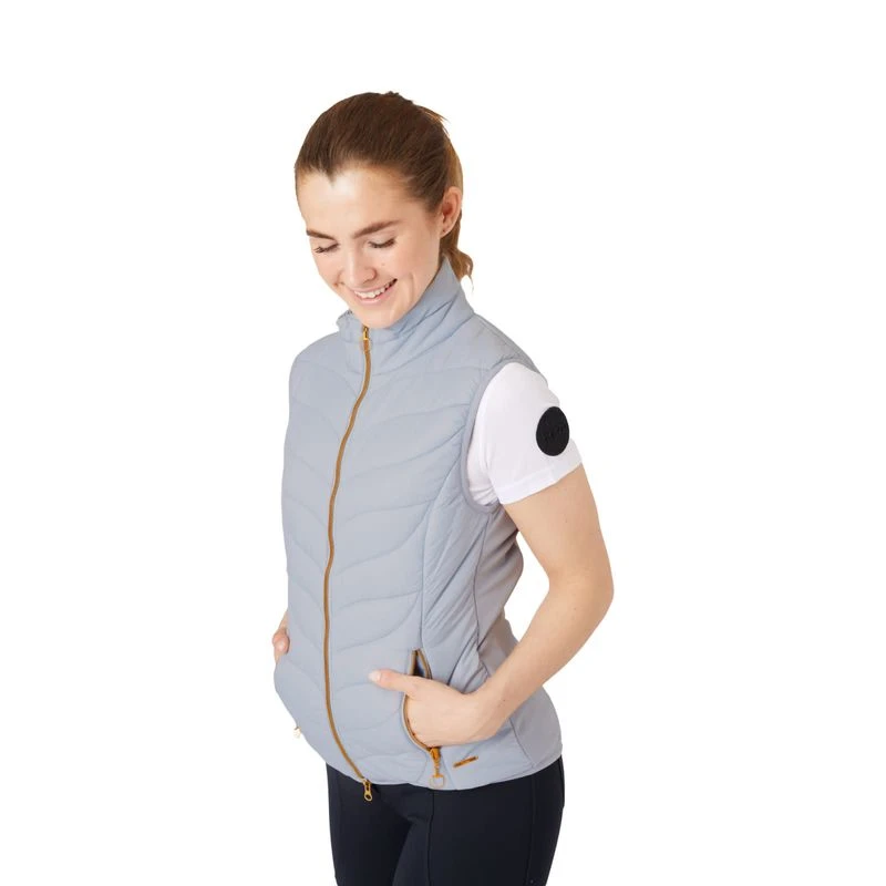 Horze Women's Shannon Light Padded Vest - Grey Dawn 2 Horze Women's Shannon Light Padded Vest - Grey Dawn - Image 2
