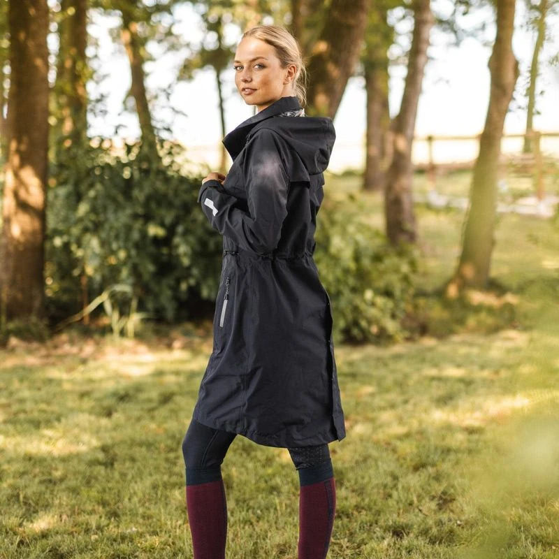 B Vertigo Women's Joanna Raincoat - Dark Navy 6 B Vertigo Women's Joanna Raincoat - Dark Navy - Image 6