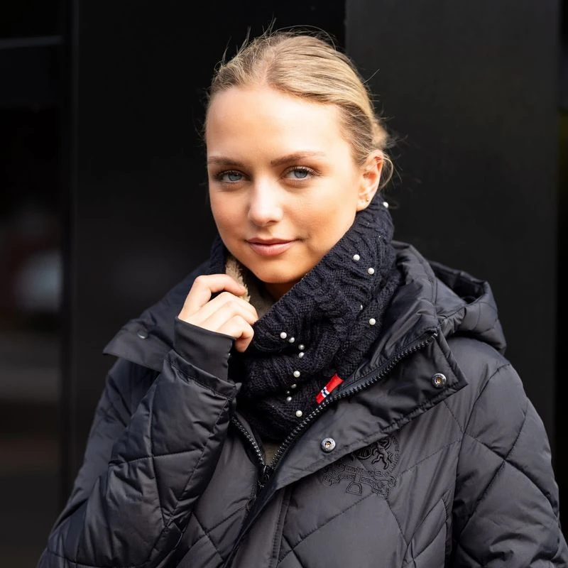 B Vertigo Women's Rosa Knitted Neck Warmer Scarf - Anthracite 3 B Vertigo Women's Rosa Knitted Neck Warmer Scarf - Anthracite - Image 3