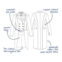 Tredstep Women's Dressage Tail Coat - Black -Horse Rider Wear 706140 800 800