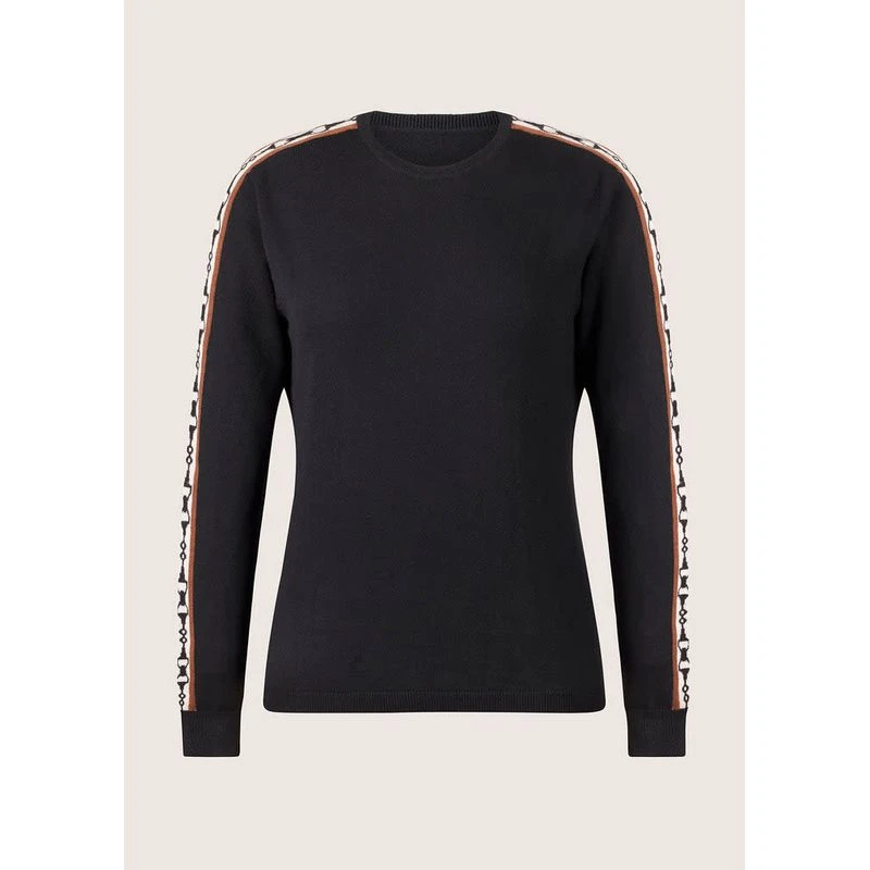 EQL Women's Snaffle Stripe Sweater - Black/Caramel 1 EQL Women's Snaffle Stripe Sweater - Black/Caramel