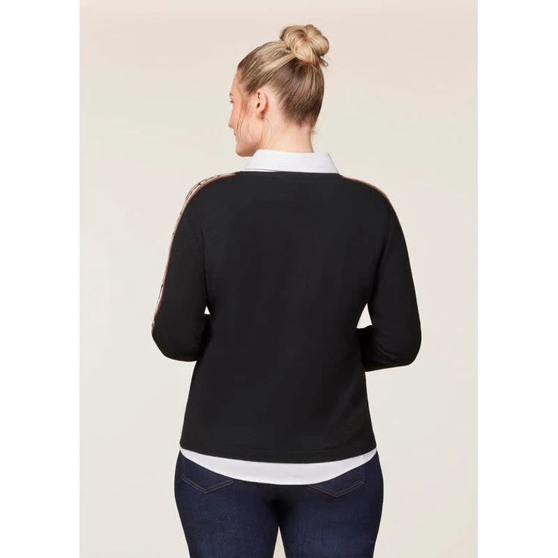 EQL Women's Snaffle Stripe Sweater - Black/Caramel 3 EQL Women's Snaffle Stripe Sweater - Black/Caramel - Image 3
