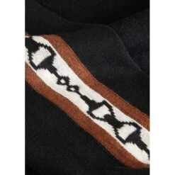 EQL Women's Snaffle Stripe Sweater - Black/Caramel 11 EQL Women's Snaffle Stripe Sweater - Black/Caramel -Horse Rider Wear 711398 800 800