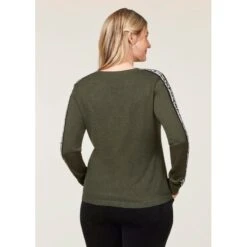 EQL Women's Snaffle Stripe Sweater - Hunter/Navy -Horse Rider Wear 711437 800 800