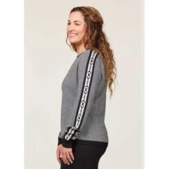 EQL Women's Snaffle Stripe Sweater - Black/White Herringbone -Horse Rider Wear 711473 800 800