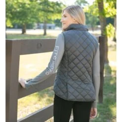 FITS Women's Ainsley Quilted Vest - Ash/Horseshoe -Horse Rider Wear 716411 800 800