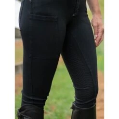 FITS Women's Denim Full Seat Tread Breeches - Onyx 7 FITS Women's Denim Full Seat Tread Breeches - Onyx -Horse Rider Wear 716491 800 800