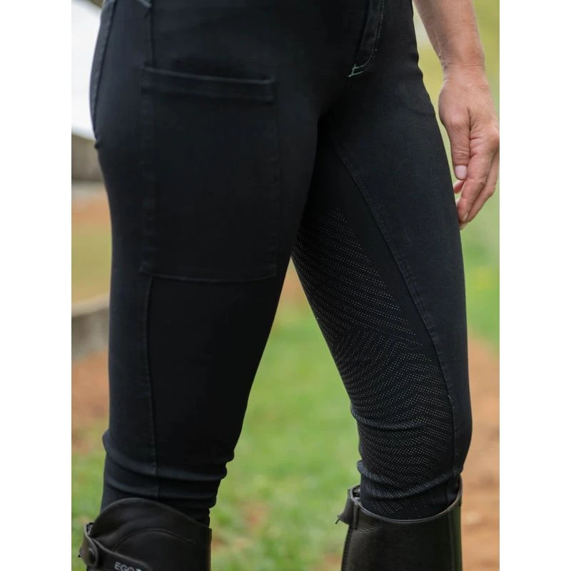 FITS Women's Denim Full Seat Tread Breeches - Onyx 3 FITS Women's Denim Full Seat Tread Breeches - Onyx - Image 3